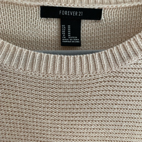 Forever 21 Peach ¾ Sleeve Knit Sweater - M - Picture 2 of 3